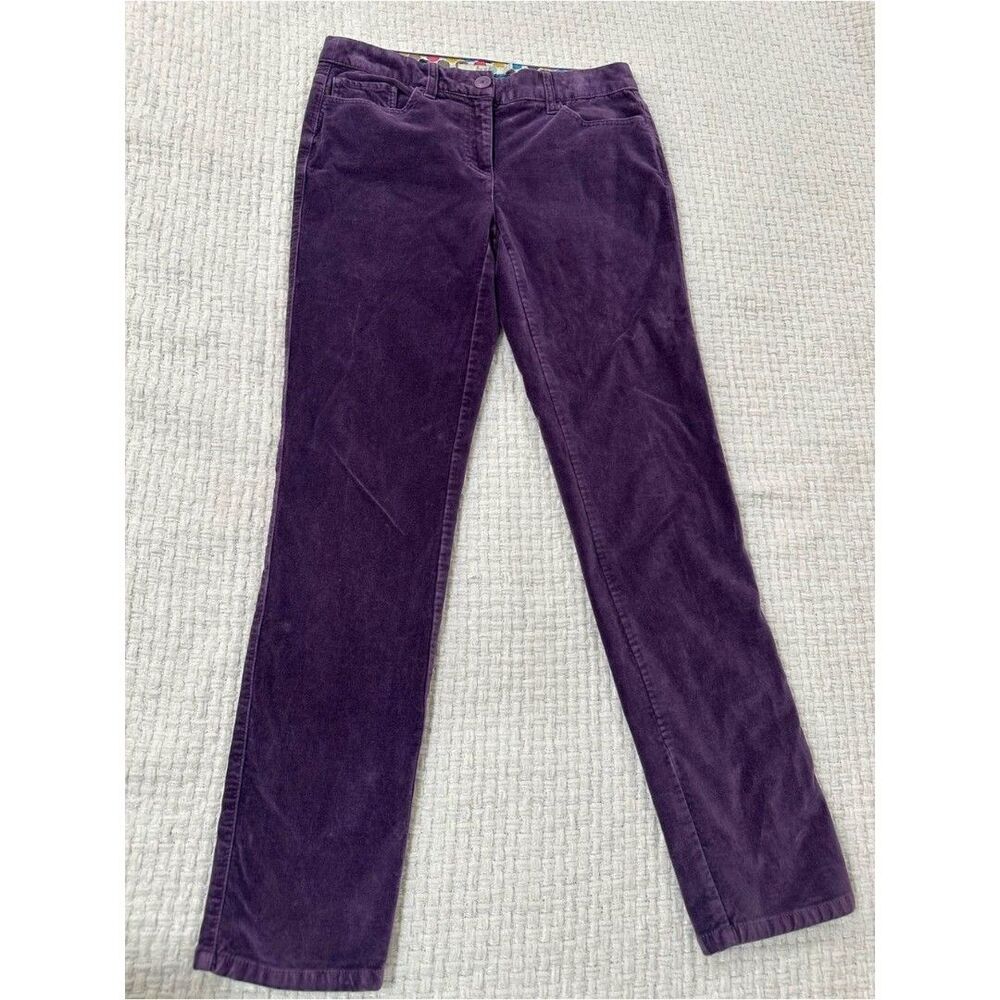 Boden velvet Pants Mystical Purple Straight Leg Women's US 6R WM365